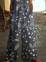 Damen Geblümt Rundhals Ärmellos Lässig Sommer Jumpsuit