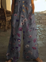 Damen Geblümt Rundhals Ärmellos Lässig Sommer Jumpsuit