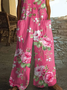 Damen Geblümt Rundhals Ärmellos Lässig Sommer Jumpsuit