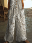 Damen Geblümt Rundhals Ärmellos Lässig Sommer Jumpsuit