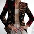 Damen Geometrisch Frühling/Herbst Oberbekleidung Retro Print Langarm Regelmäßig Blazer
