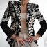 Damen Geometrisch Frühling/Herbst Oberbekleidung Retro Print Langarm Regelmäßig Blazer