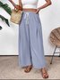 Damen Unifarben Lang Elastische Taille Hose Lässig Frühling/Herbst Hose