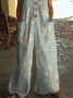 Damen Geblümt Rundhals Ärmellos Lässig Sommer Jumpsuit