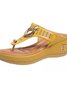 Sommer Farbblock PU Westlicher Stil Rutschfest