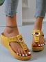 Sommer Farbblock PU Westlicher Stil Rutschfest