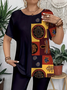Damen Abstrakt Kurzarm T-Shirts T-Shirt Rundhals Print Lässig Sommer T-Shirt mit Grafik Oberteile