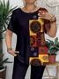 Damen Abstrakt Kurzarm T-Shirts T-Shirt Rundhals Print Lässig Sommer T-Shirt mit Grafik Oberteile
