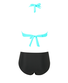 Sexy Zweiteiliges Bikini Badeanzug Damen Gestreift Pailletten Kreuz Rückenfrei Badeanzug