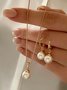 Schmuck Fashion Perle Pendant Legierung Licht Luxuriös Perle Ohrringe Ohrringe Halskette Set Zweiteiliges Halskette