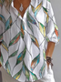 Damen Geblümt Langarm Bluse Frühling/Herbst Print Hemdkragen Täglich Lässig Oberteile