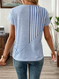 Damen Gestreift Kurzarm T-Shirts T-Shirt V-Ausschnitt Print Lässig Sommer T-Shirt mit Grafik Oberteile