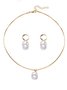 Schmuck Fashion Perle Pendant Legierung Licht Luxuriös Perle Ohrringe Ohrringe Halskette Set Zweiteiliges Halskette