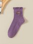 Neu rein Baumwolle japanisch Retro Literarisch Blume Mittlerer Tube Damen Socken Schweißabsorbierend Atmungsaktiv Bestickt Blume Socken