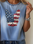 Damen Hund Kurzarm T-Shirts T-Shirt Rundhals Print Lässig Sommer T-Shirt mit Grafik Oberteile