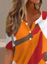 Damen Abstrakt Kurzarm T-Shirts T-Shirt Rundhals Print Lässig Sommer T-Shirt mit Grafik Oberteile