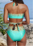 Böhmisch Glitzernd Farbblock Sexy Damen Badeanzug Kreuz Leopard Paillette Farbverlauf Bikini