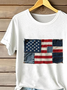 Damen Tag der Unabhängigkeit (Flagge) Kurzarm T-Shirts T-Shirt Rundhals Print Lässig Sommer T-Shirt mit Grafik Oberteile