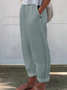 Damen Unifarben Lang Hose Lässig Frühling/Herbst Hose