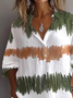 Damen Abstrakt Langarm Bluse Frühling/Herbst Print Hemdkragen Täglich Lässig Oberteile