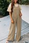 Damen Unifarben Spaghettiträger Ärmellos Lässig Sommer Jumpsuit