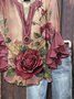 Damen Geblümt Halbarm Bluse Sommer Print V-Ausschnitt Täglich Lässig Oberteile