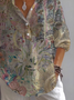 Damen Abstrakt Langarm Bluse Frühling/Herbst Print Hemdkragen Täglich Lässig Oberteile