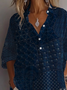 Damen Abstrakt Langarm Bluse Frühling/Herbst Print Hemdkragen Täglich Lässig Oberteile