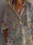 Damen Abstrakt Langarm Bluse Frühling/Herbst Print Hemdkragen Täglich Lässig Oberteile