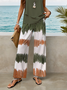 Damen Abstrakt Print Zweiteiliges Set Täglich Ärmellos Lässig Sommer Bluse mit Hose Matching Set