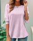 Damen Gestreift Langarm T-Shirts T-Shirt Rundhals Lässig Frühling/Herbst Oberteile