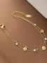 Klein Gänseblümchen Titan Stahl Nicht verblassend Armband Schmuck Blume Süß Doppelschicht Armband ins Persönlichkeit Nische Titan Stahl Armband