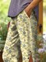 Damen Geblümt Fünfte Hose Hose Lässig Sommer Hose