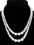 Fashion Nachgemachte Perle Perlen Halskette Temperament Diamant Doppelschicht Perle Pullover Lang Kette Halskette