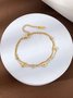 Klein Gänseblümchen Titan Stahl Nicht verblassend Armband Schmuck Blume Süß Doppelschicht Armband ins Persönlichkeit Nische Titan Stahl Armband