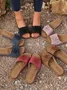 Sommer Damen Outdoor Keilabsatz Dreidimensional Rutschfest Blume Pantoletten Damen Pantolette Strand Pantoletten