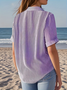 Damen Gestreift Kurzarm Bluse Sommer Print Hemdkragen Täglich Lässig Oberteile