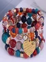 meistverkauft Bohemien Legierung Liebe Pendant mehrschichtig Elastisch Seil Perlen Armband