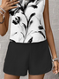Damen Geblümt Print Zweiteiliges Set Täglich Ärmellos Lässig Sommer Mehrteiliges Set Matching Set