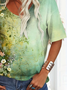 Damen Geblümt Kurzarm T-Shirts T-Shirt V-Ausschnitt Print Lässig Sommer T-Shirt mit Grafik Oberteile