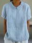 Damen Geometrisch Kurzarm T-Shirts T-Shirt Stehkragen Print Lässig Sommer Oberteile
