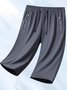 Damen Unifarben Caprihosen Gerade Hosen Lässig Sommer Shorts