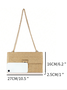 Urlaub Stil multi-Abteil Metallkette Flip Abdeckung Drehverschluss Stroh Tasche Umhängetasche Kette sperren Damen Tasche