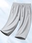 Damen Unifarben Caprihosen Gerade Hosen Lässig Sommer Shorts