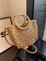 Gewebe Tasche GROSSE KAPAZITÄT Stroh Tasche Neuer Stil Feuer Gewebe Urlaub Stil Strand Vielseitig Schulter Bote Tasche