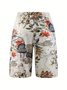 Damen Geblümt Fünfte Hose Hose Lässig Sommer Hose