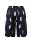 Damen Feder Fünfte Hose Hose Lässig Sommer Hose