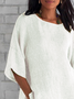 Damen Unifarben Halbarm T-Shirts T-Shirt Rundhals Lässig Sommer Oberteile