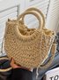 Gewebe Tasche GROSSE KAPAZITÄT Stroh Tasche Neuer Stil Feuer Gewebe Urlaub Stil Strand Vielseitig Schulter Bote Tasche