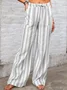 Damen Gestreift Lang Tunnelzug Hose Lässig Frühling/Herbst Hose